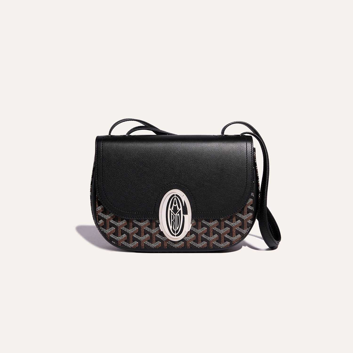 Goyard 233 Classic Edition Fashionable Modern Canvas And Calfskin Crossbody Bag With Metal Logo Buckle Bag Bags #196800