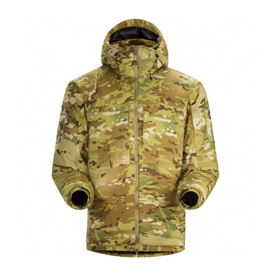 Arcteryx Men's Camouflage Hooded Fitted Zip Puffer Down Jacket #97196