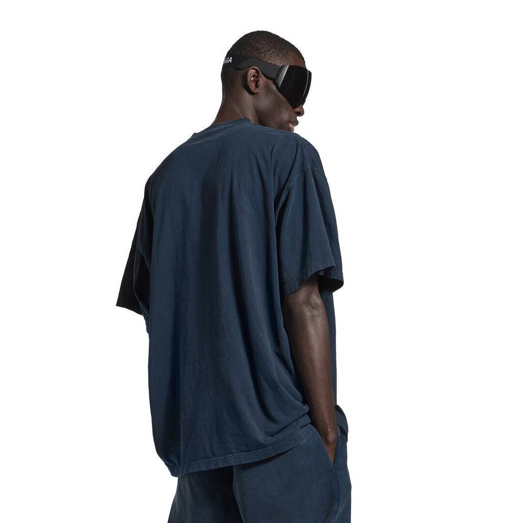 Balenciaga ﻿﻿LUXURY SCRIPT Men's And Women's Summer Fashion Casual Solid Color Crew Neck Letter Patch Plain Knit Fabric Short Sleeve T-Shirt #78876