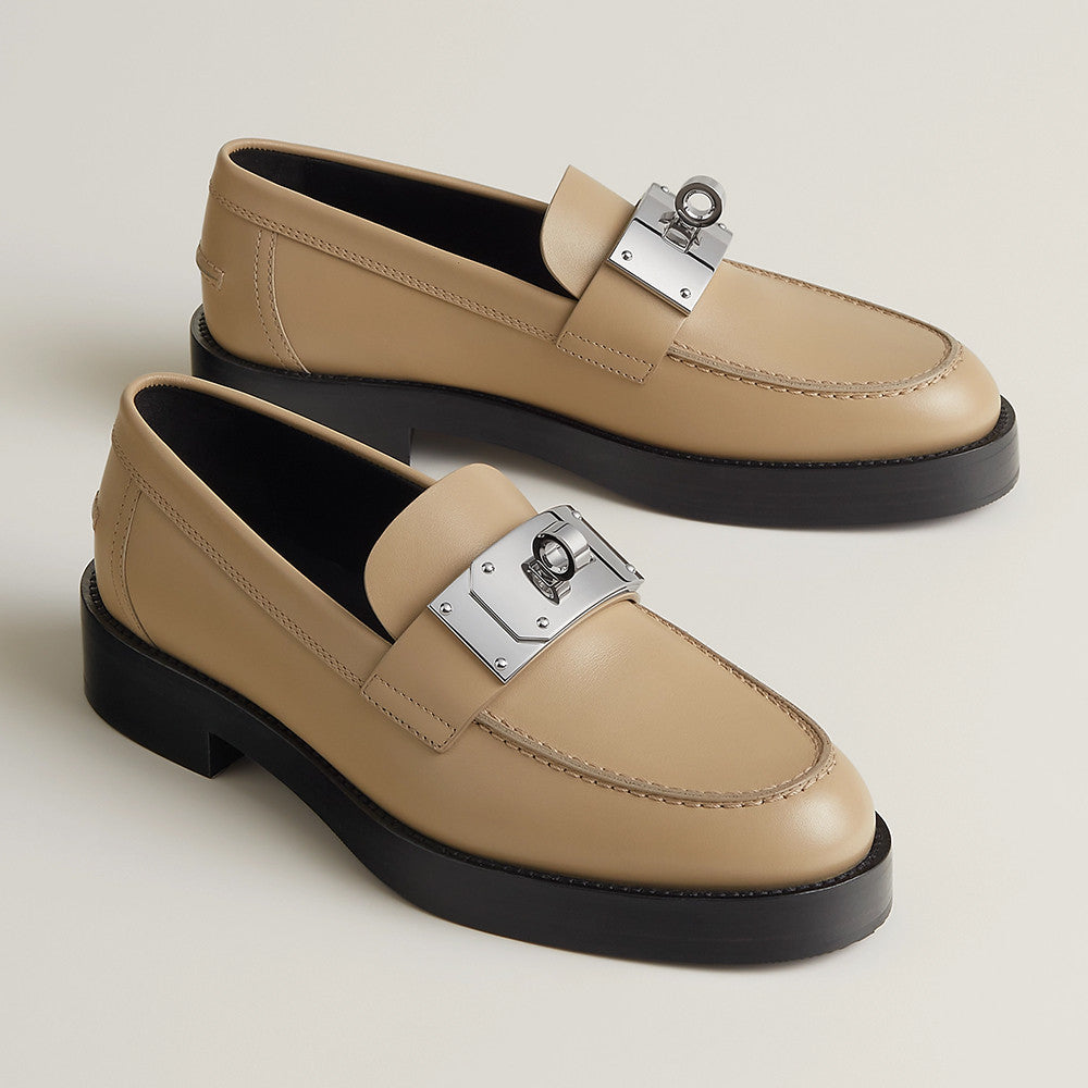 Hermes Hot loafer Beige #334035