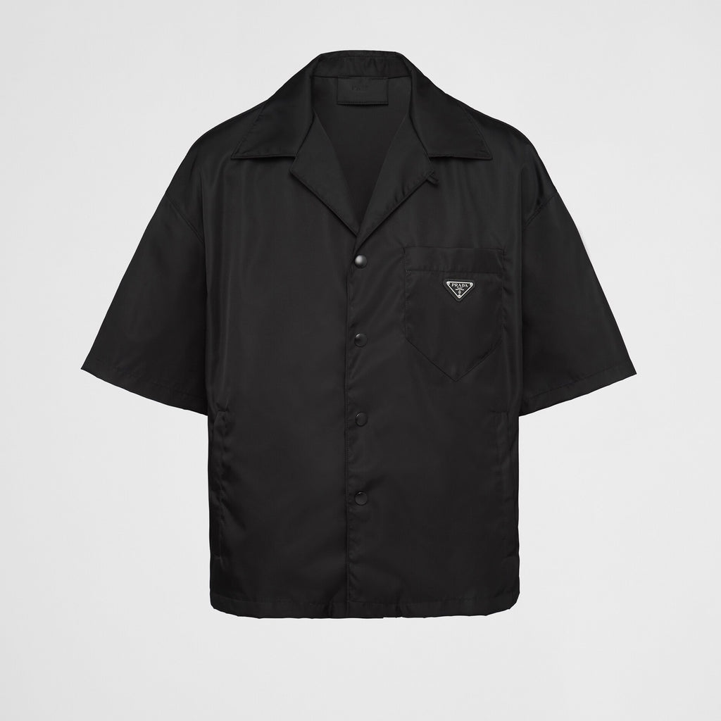 Prada Re-nylon Short Sleeve Shirt Summer Men's Nylon Short Loose Fit Single-breasted Lapel Short Sleeve T-shirt #71954
