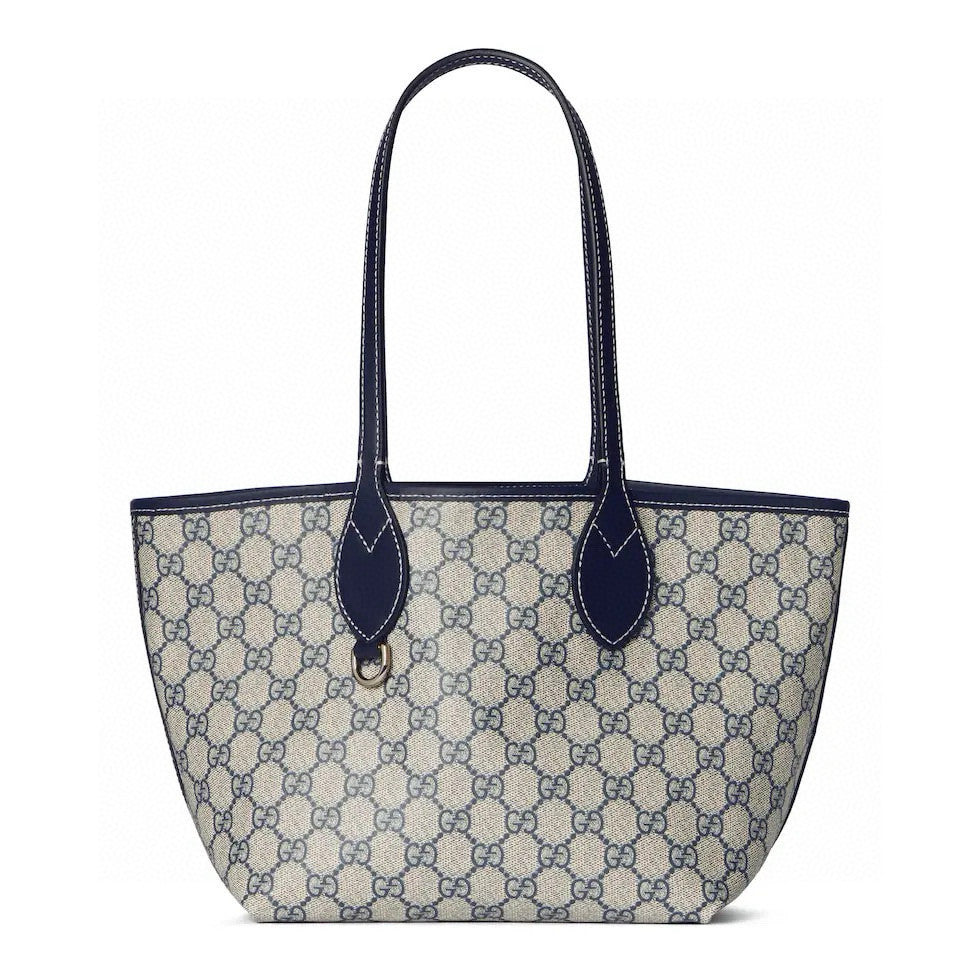 Gucci Totissima Women's Solid Color Double Sided Classic Print Logo Logo Denim Patchwork Canvas Shopping Bag Tote Shoulder Bags #76499