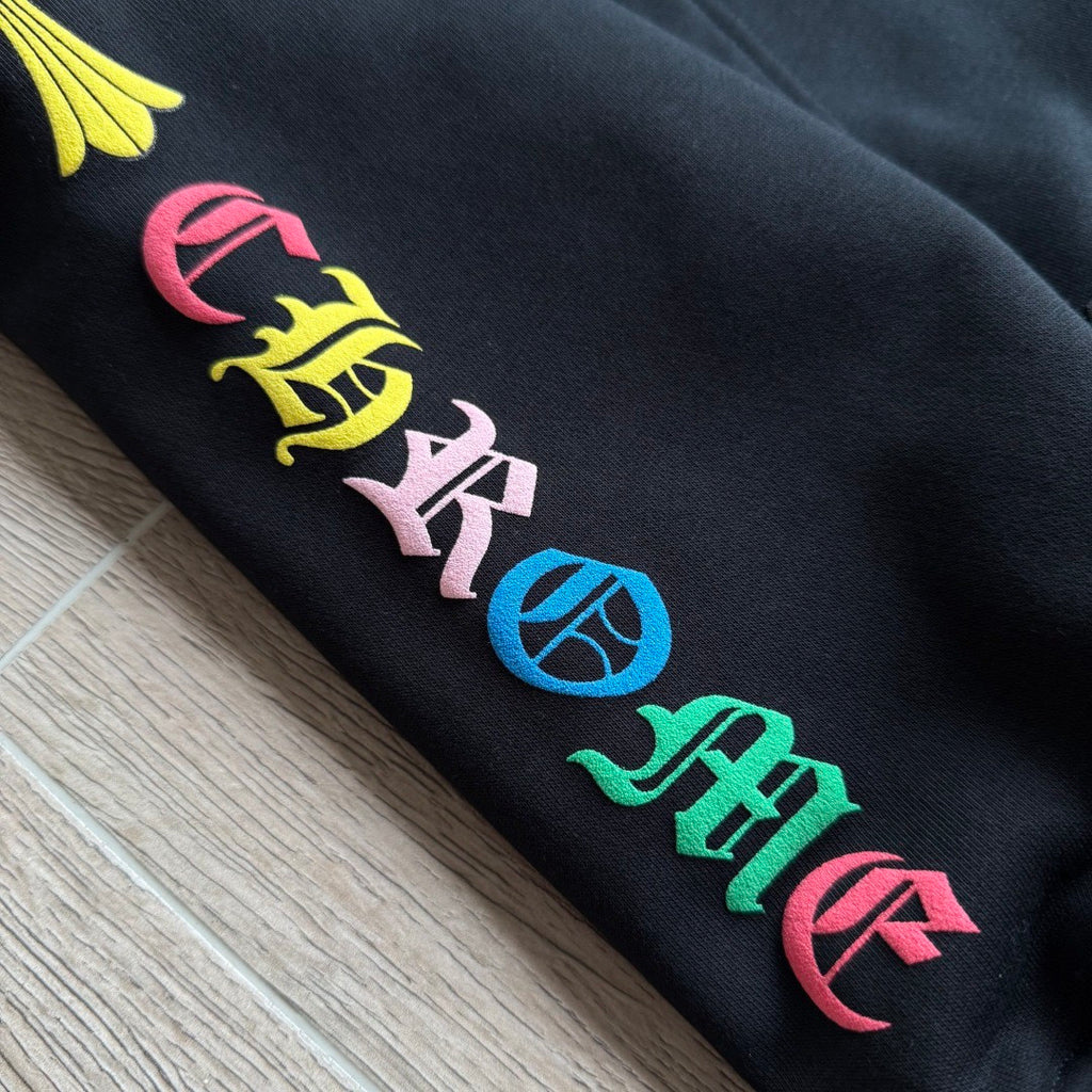 Chrome Hearts Classic 925 Silver Zipper Pull Colorful Horseshoe Zip Sweatshirt #333188