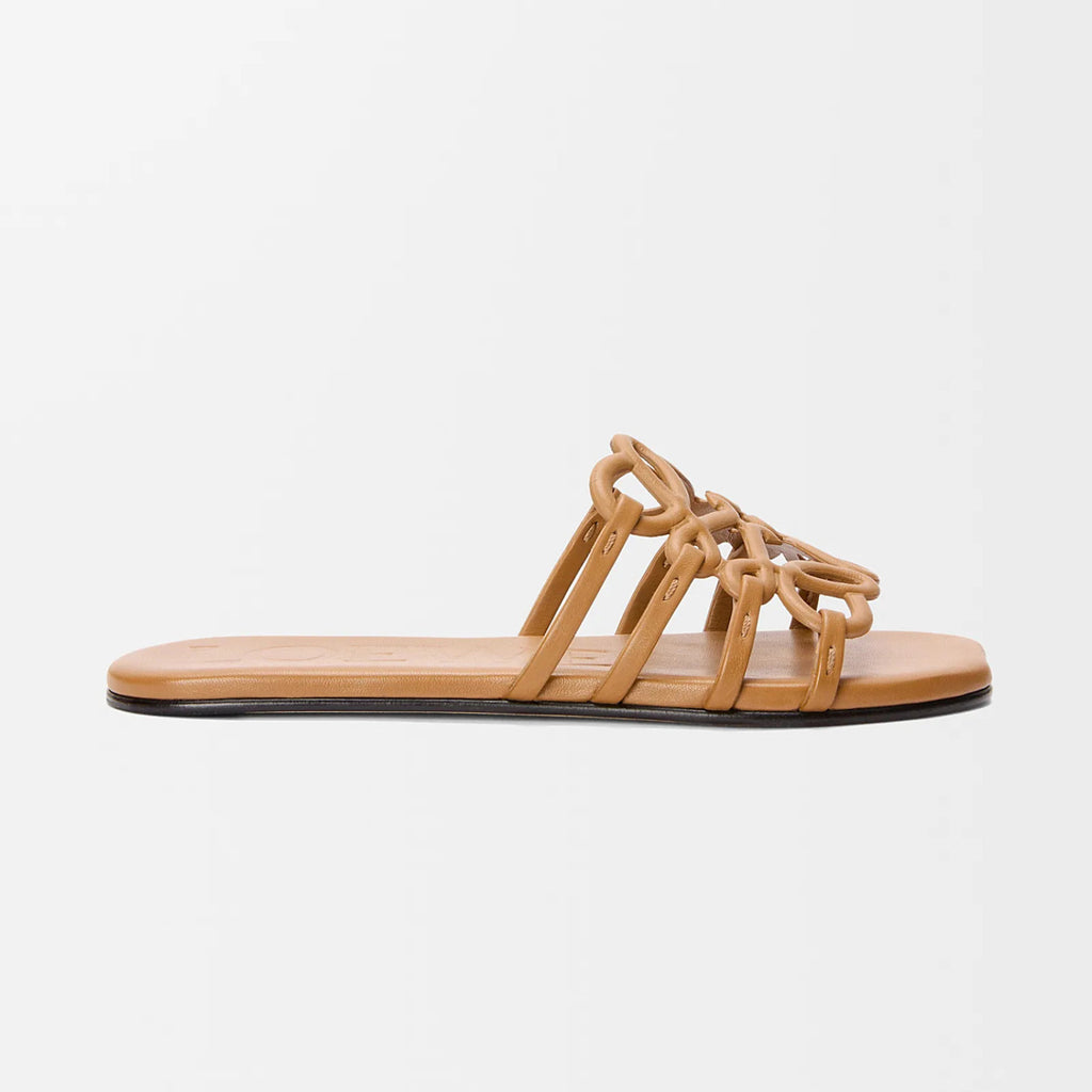 LOEWE Women's Summer Solid Colour Soft Cow Leather Petal Anagram Sandals Slippers Shoes #76752