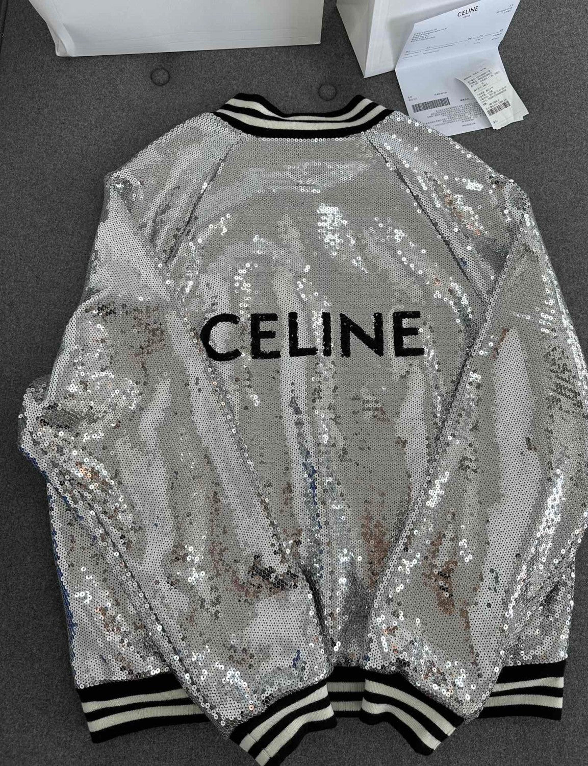 Celine Sequin Bomber Jacket #288699