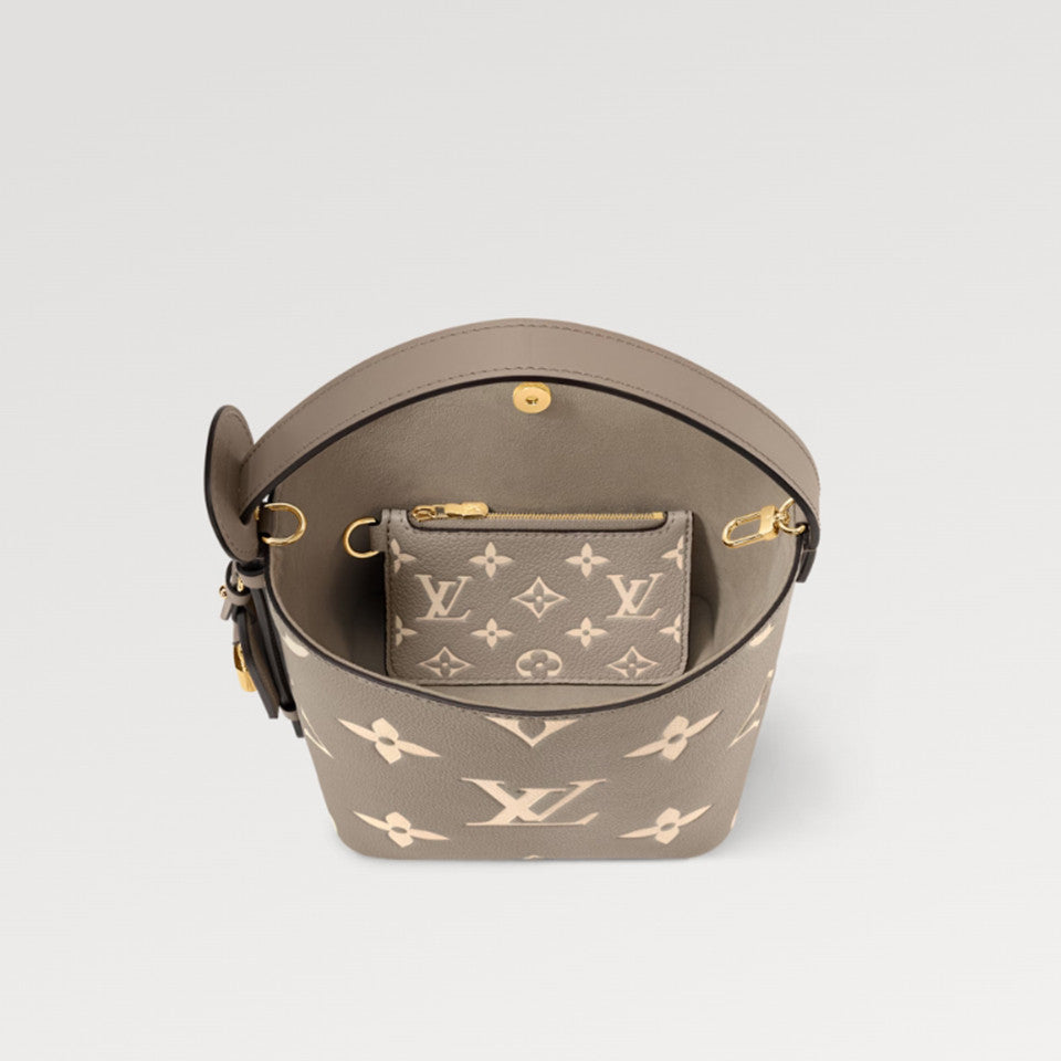 Louis Vuitton Women's ALL IN BB Handbag Logo Metal Padlock Leather Solid Color Shoulder Tote Bucket Bag Bags M13045 #81163