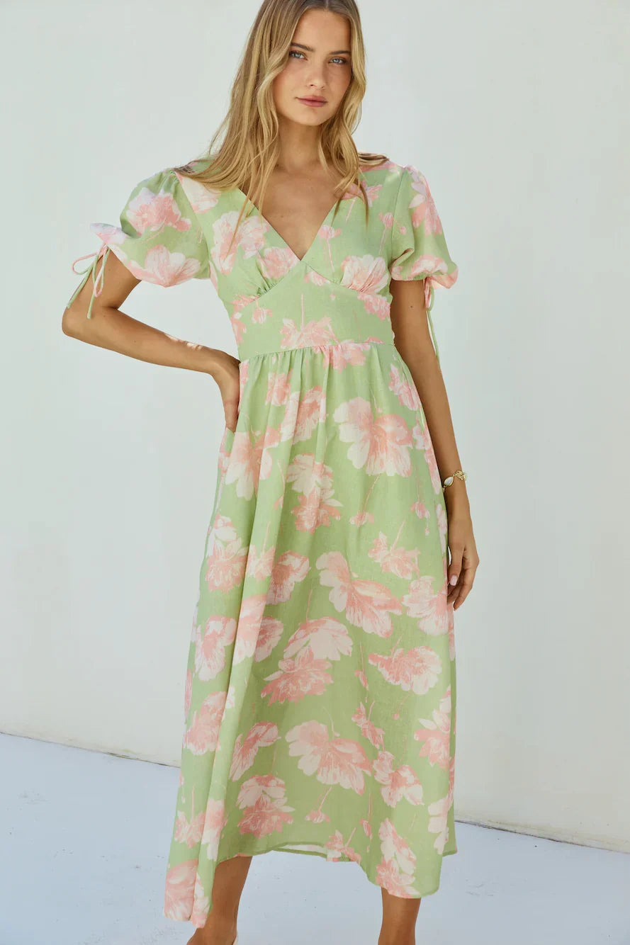 Blossom Season Maxi Dress Green
