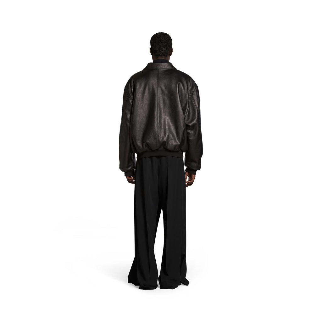 Balenciaga Men's Women's Spring. Autumn And Winter Sporty B Shearling Jacket Solid Color Logo Embroidery Lapel Casual Loose Sheepskin Coat #71822