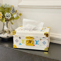 Louis Vuitton Monogrammed Printed Latch Closure Coated Canvas Organizer Tissue Box Hard Case Bag Bags #76449