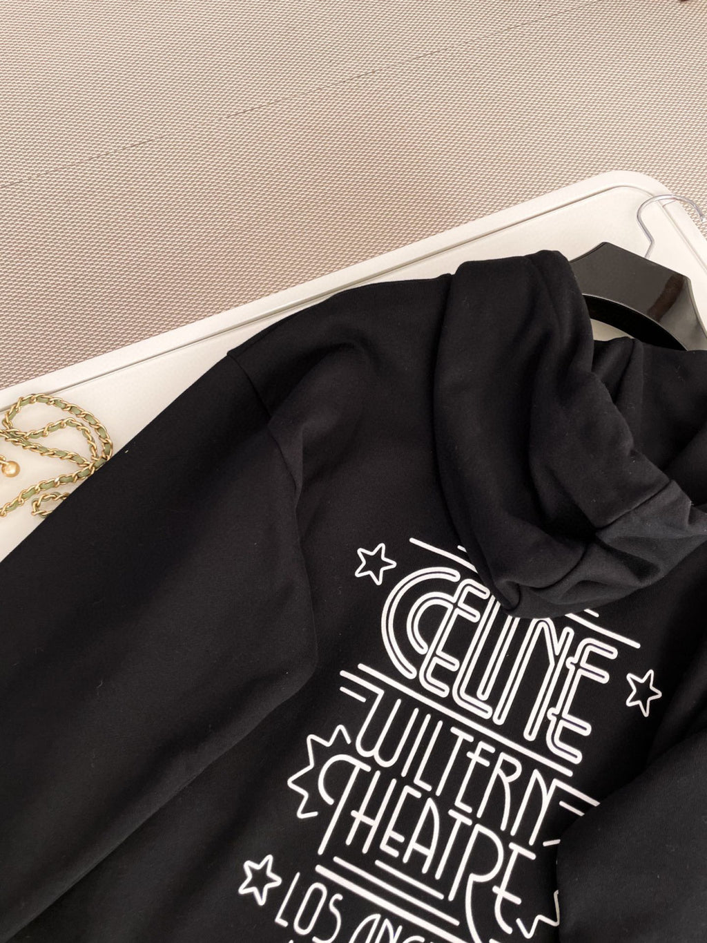 Celine  WILTERN Black Printed Hooded Sweater #21896