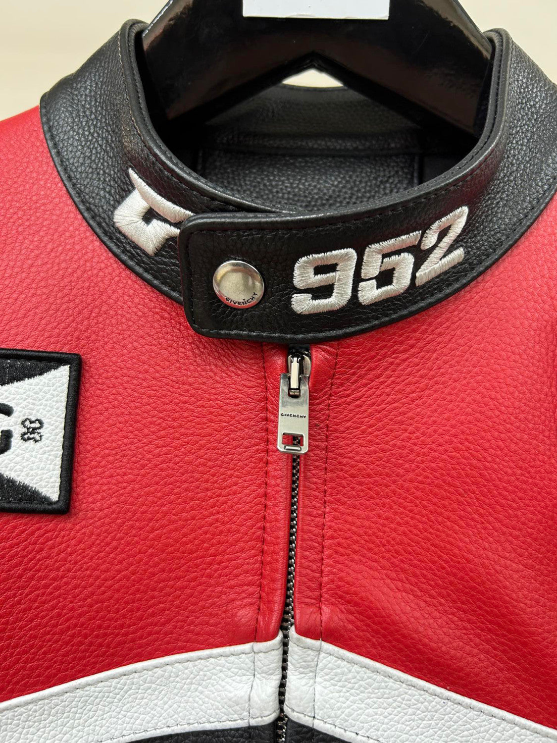 Givenchy Biker Leather Jacket Zip Up Coat #96276