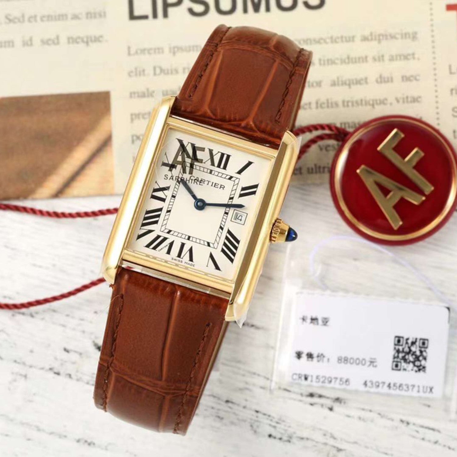 Cartier Tank Must De Cartier Watch Women's Large Gold And Silver Fashionable Temperament Watch #81211