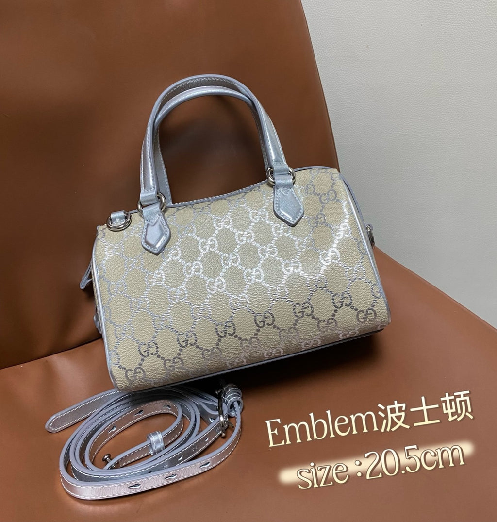 Gucci GG Emblem Small Boston Bag #337066