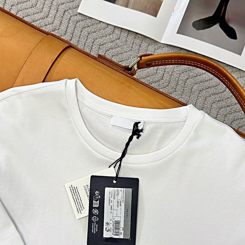 Prada Black White Cotton T-shirt #336097