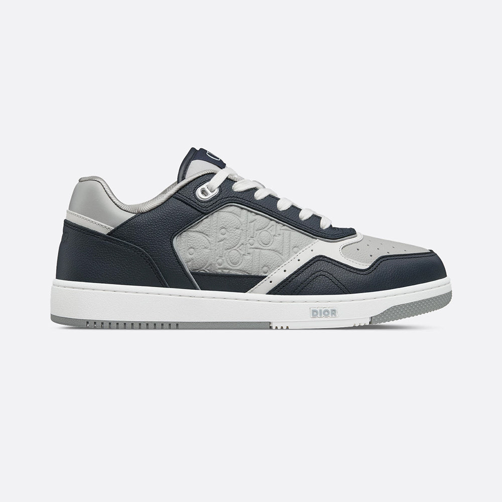 DIOR Leather B27 Uptown Low-Top Sneaker Grained Calfskin with Dior Gray Dior Gravity #335542