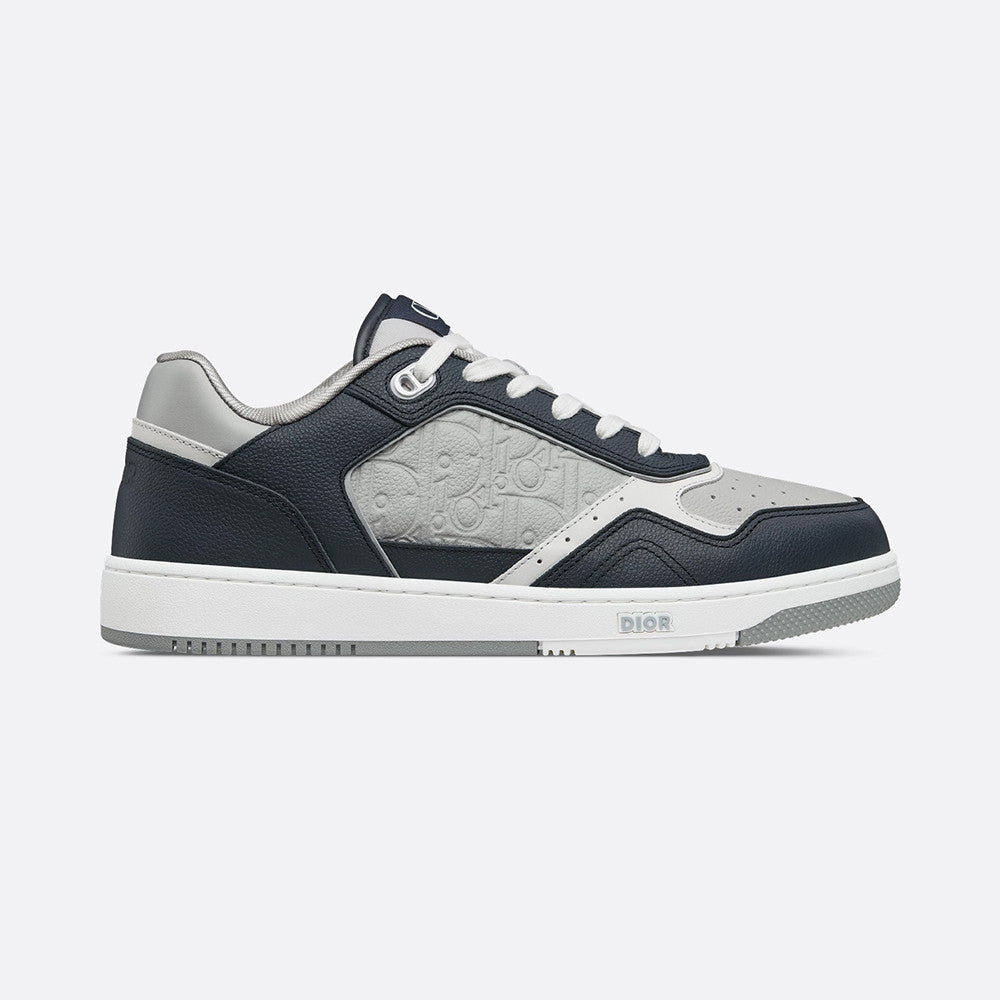 DIOR Leather B27 Uptown Low-Top Sneaker Grained Calfskin with Dior Gray Dior Gravity #335542
