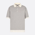 Dior Men's Summer Graphic All Over Print Polo Neck Straight Short Sleeve T-Shirt #99187
