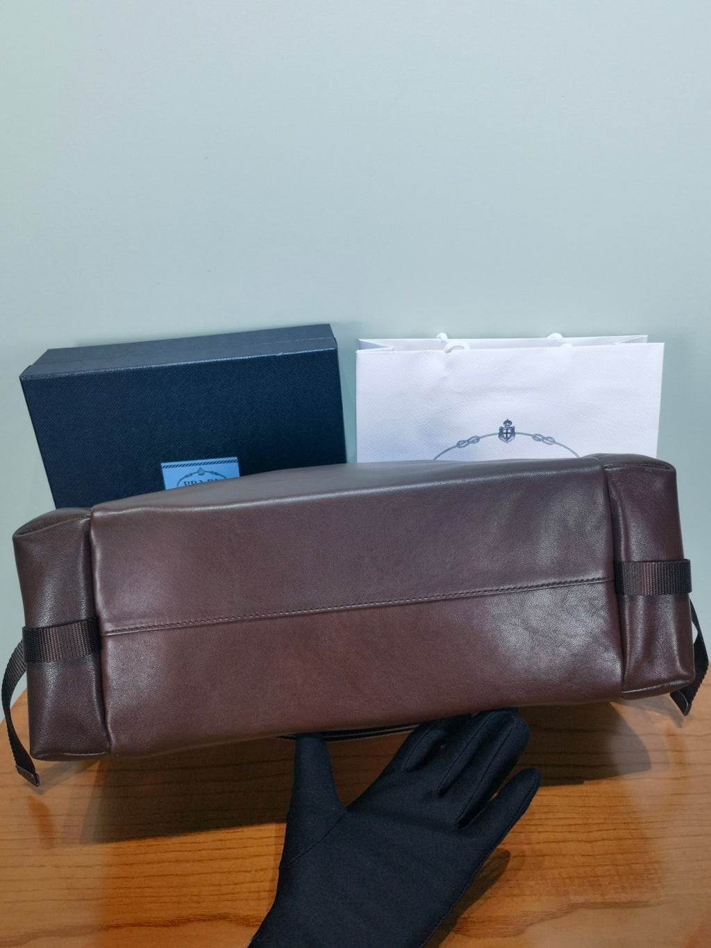 Prada Brown Leather Explore Shoulder Bag #379558