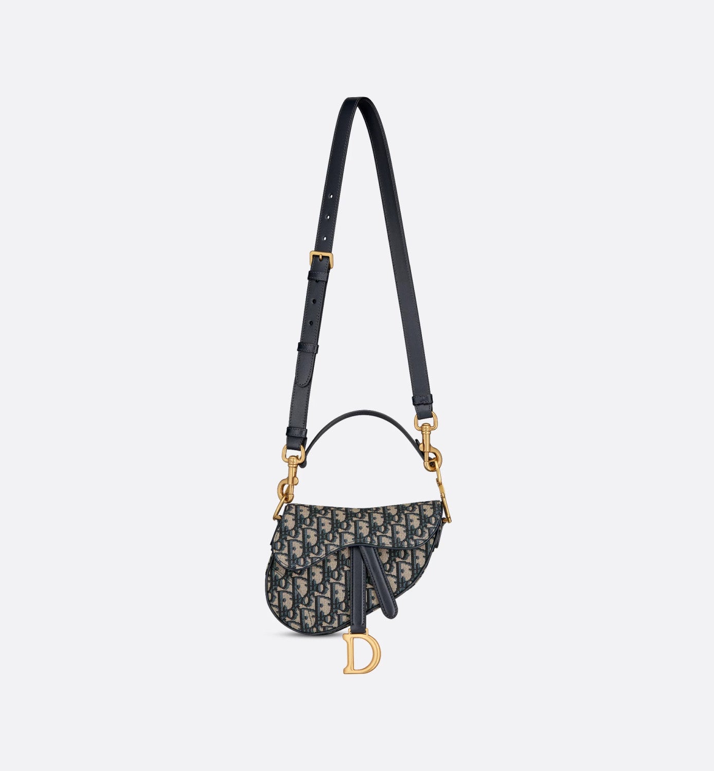 Dior Mini & Medium Saddle Bag With Shoulder Strap Blue Oblique Printed Fashion Exquisite Temperament Clutch Bag Crossbody Bag Bags M0455CBAA_M900 #81649