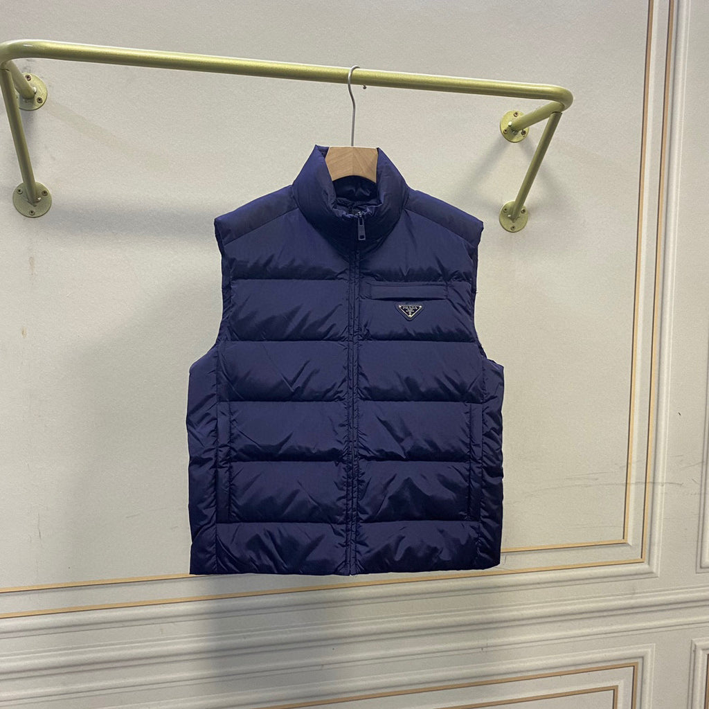 Prada Striped Sleeveless Down Vest #22111