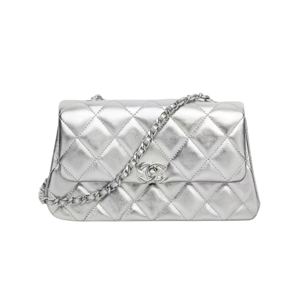 Chanel Women's Solid Color Diamond Pattern Sheepskin Chain Shoulder Strap Crossbody Bag Bags #77781