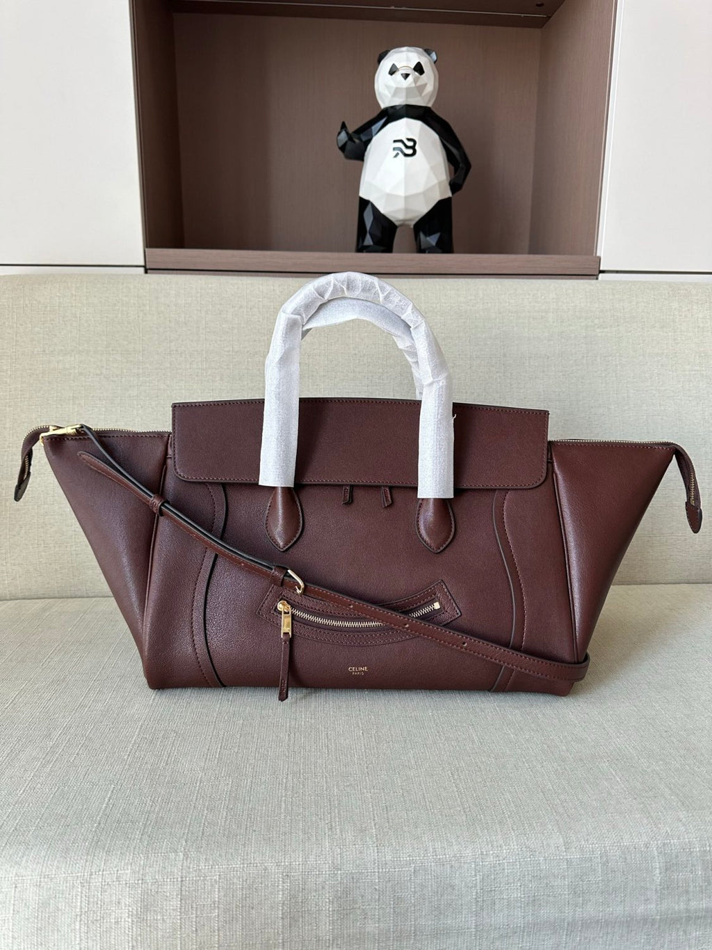 Celine Medium Smiling New Luggage in Supple Shiny Lambskin #334037