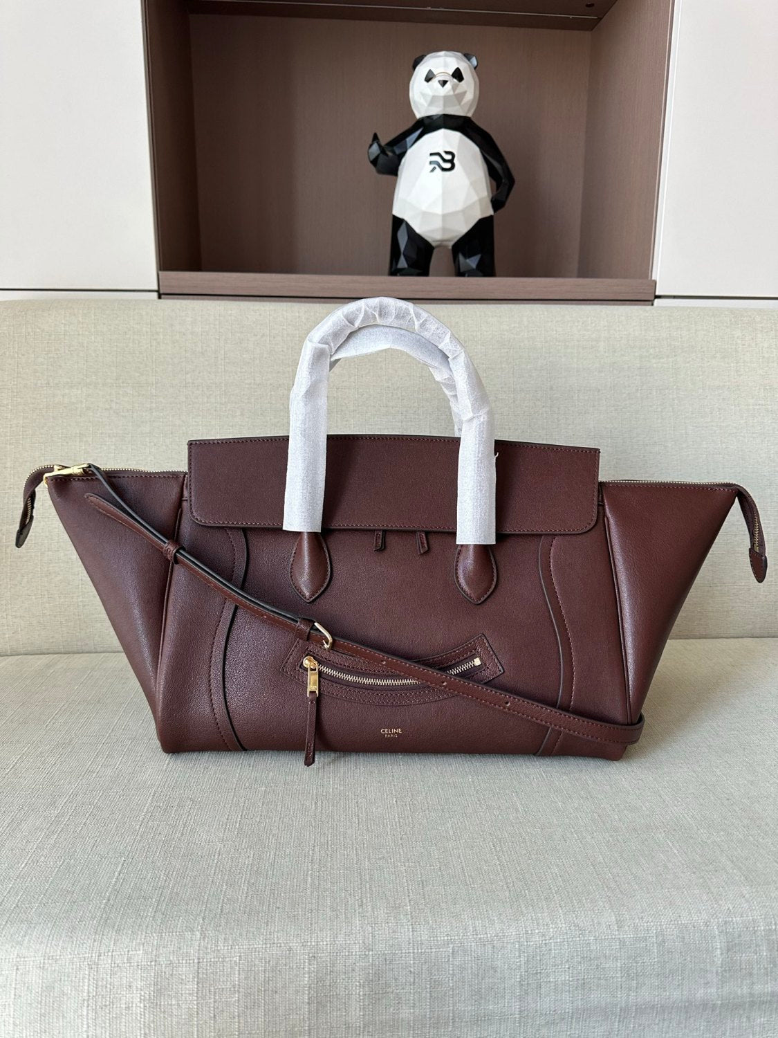 Celine Medium Smiling New Luggage in Supple Shiny Lambskin #334037