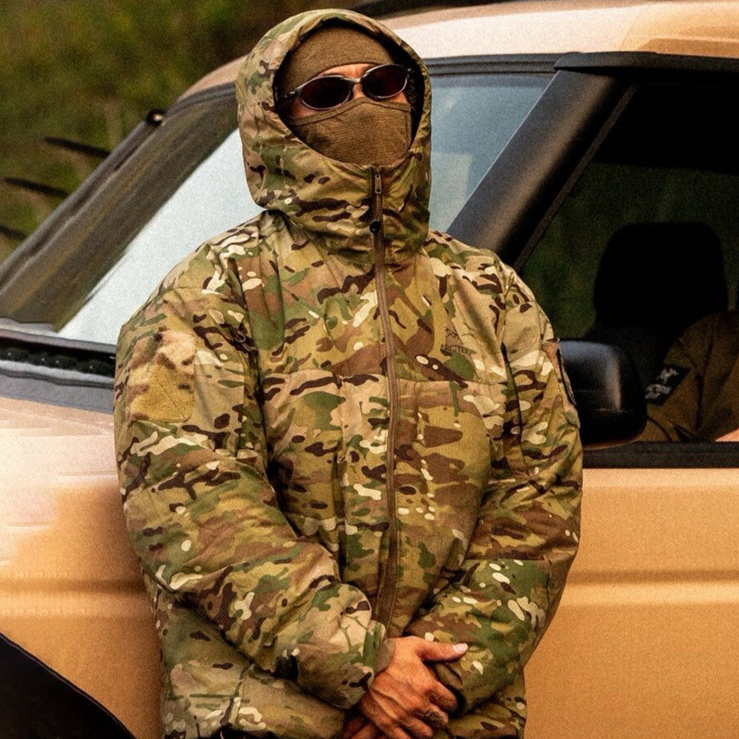 Arcteryx Men's Winter Camouflage Fit Zipper Windproof Hooded Solid Color Long Sleeve Coat Puffer Down Jacket Ngvp #7693