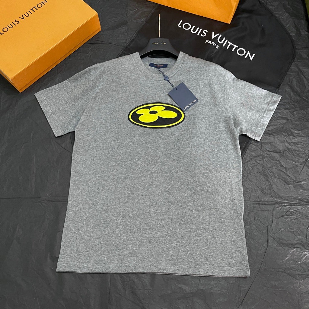 Louis Vuitton Men's Summer Fashion Casual Pattern Printed Embroidered Round Neck Short Sleeve T-Shirt #78313