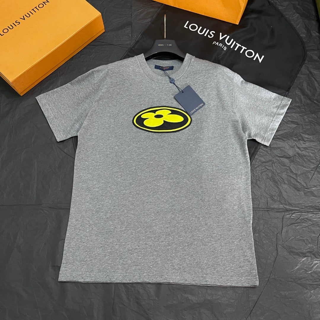 Louis Vuitton Men's Summer Fashion Casual Pattern Printed Embroidered Round Neck Short Sleeve T-Shirt #78313