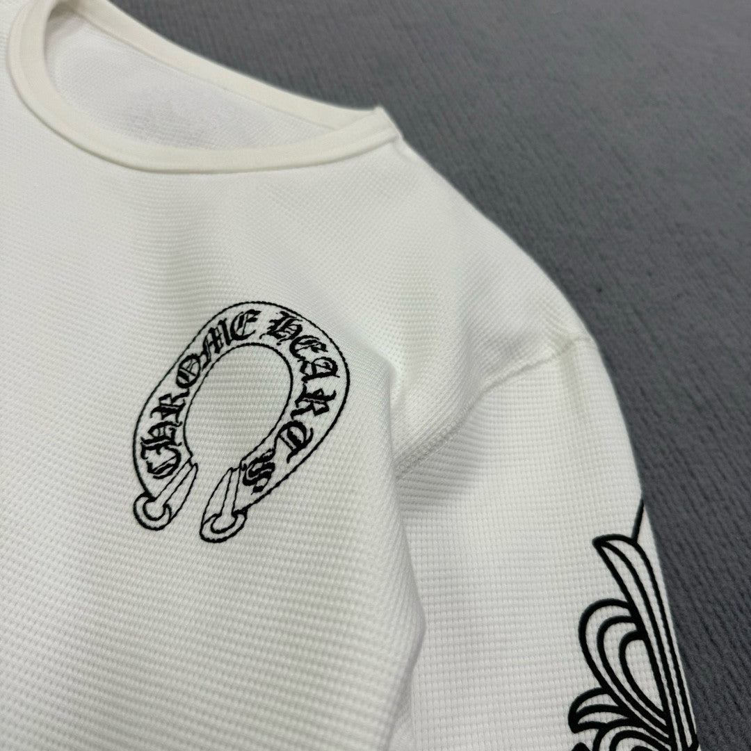 Chrome Hearts Men's Spring/Summer Solid Color Long Sleeve T-Shirt #75819