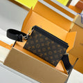 Louis Vuitton GASTON Classic printed men's and women's fashion Adjustable removable shoulder strap Zipper closure Coated canvas Shoulder bag Handbag Bags M14036 #78445