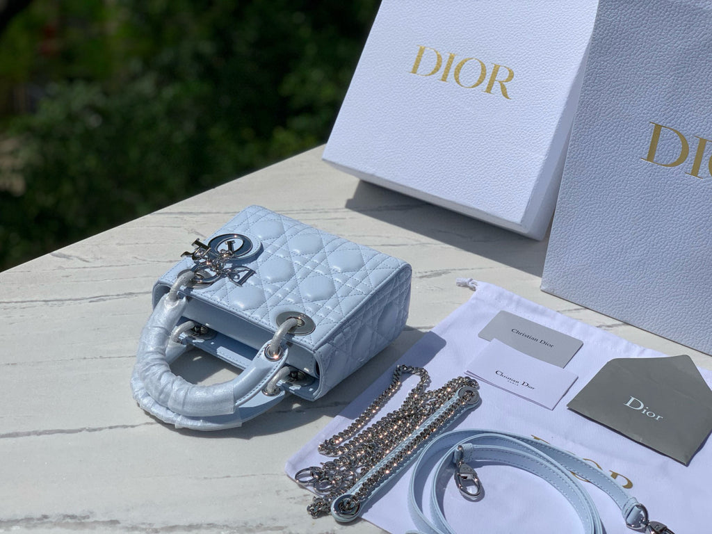 Dior Lady Women's Fashion Classic Logo Embroidered Leather Silver Buckle Lady D Bag Shoulder Bag Tote Chain Bag Bags M0505PNGE-M26Z #78476