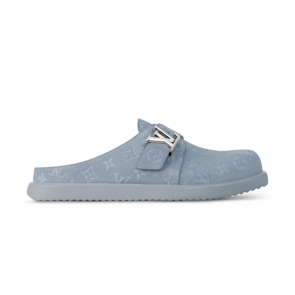 Louis Vuitton LV Easy Mule Men's Summer Solid Color Letter Print Suede Leather Birkenstock Shoes #77696