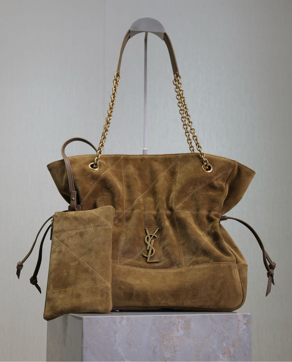 SAINT LAURENT JAMIE Women's Solid Color Suede Leather Chain Shoulder Strap Shopping Bag Shoulder Bags #75511