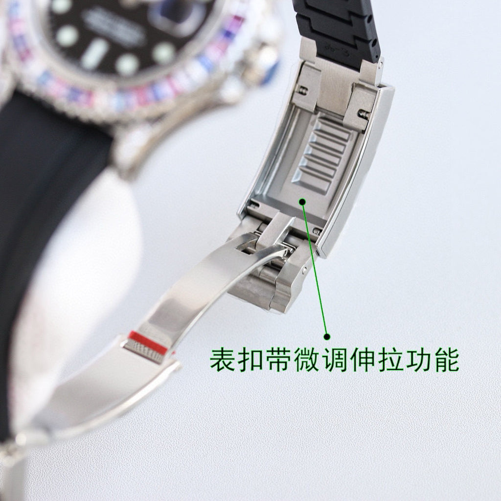 Rolex Men's Women's Fashion Yacht Prestige Collection 40mm Diameter 904 Steel Mechanical Watch Bezel Diamonds Casual Wristwatch Watch ?#71647