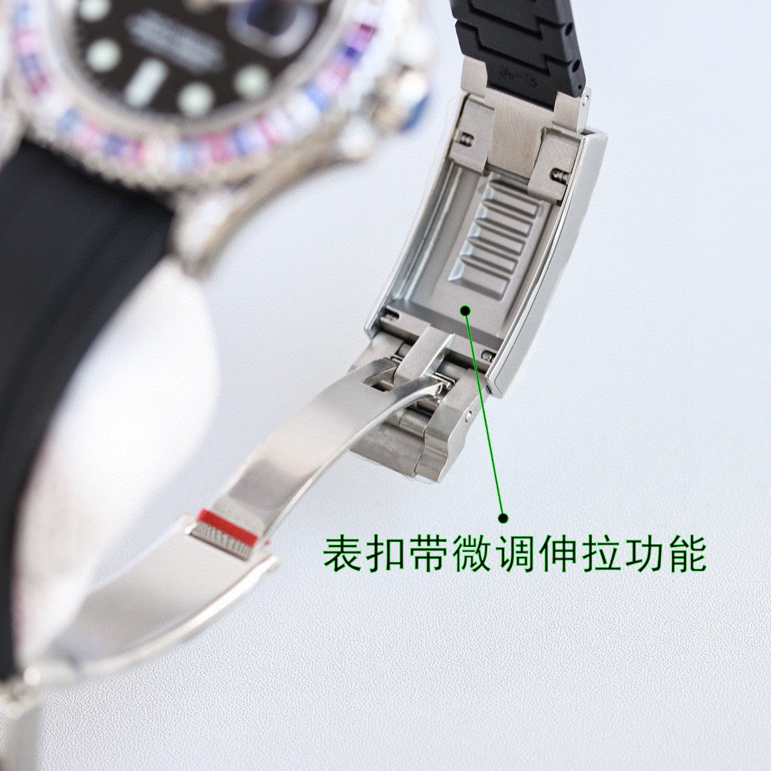 Rolex Men's Women's Fashion Yacht Prestige Collection 40mm Diameter 904 Steel Mechanical Watch Bezel Diamonds Casual Wristwatch Watch ?#71647