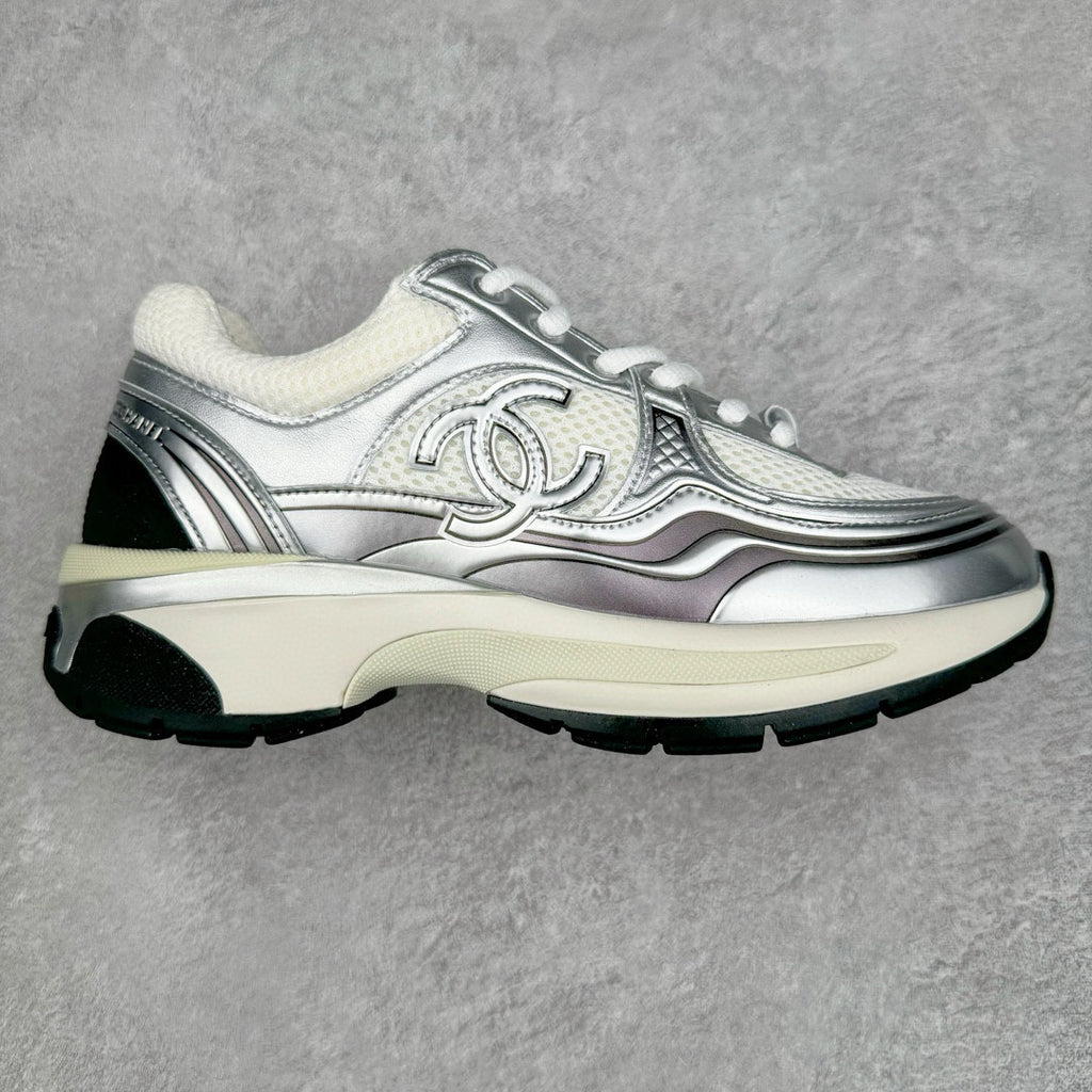 Chanel Women's Early Spring Vacation Clash Breathable Mesh Fashion Sneakers Trendy Logo Strappy Casual Shoes Sole Thickness:3.5cm #81435