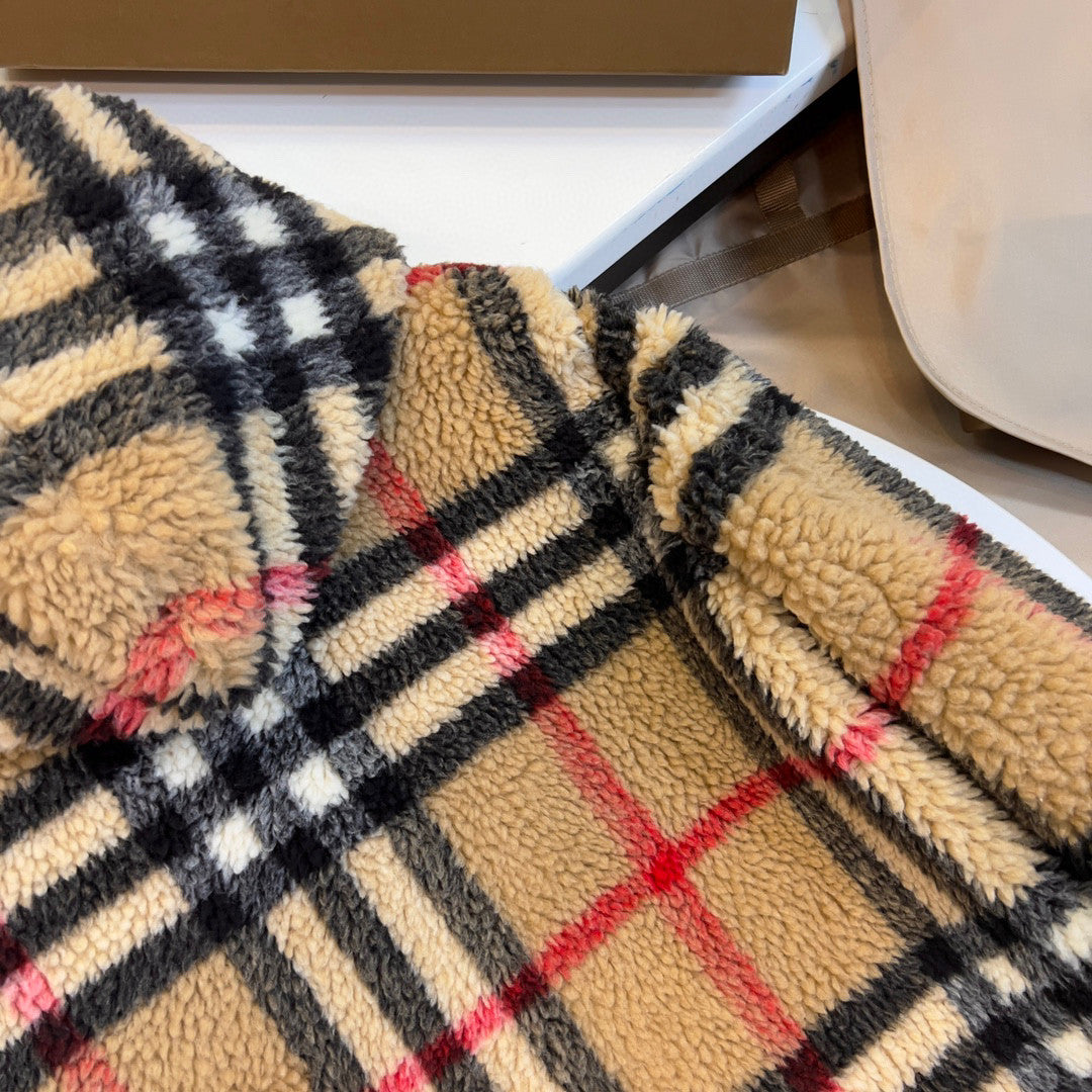 Burberry Check Fleece Hooded Jacket #96751