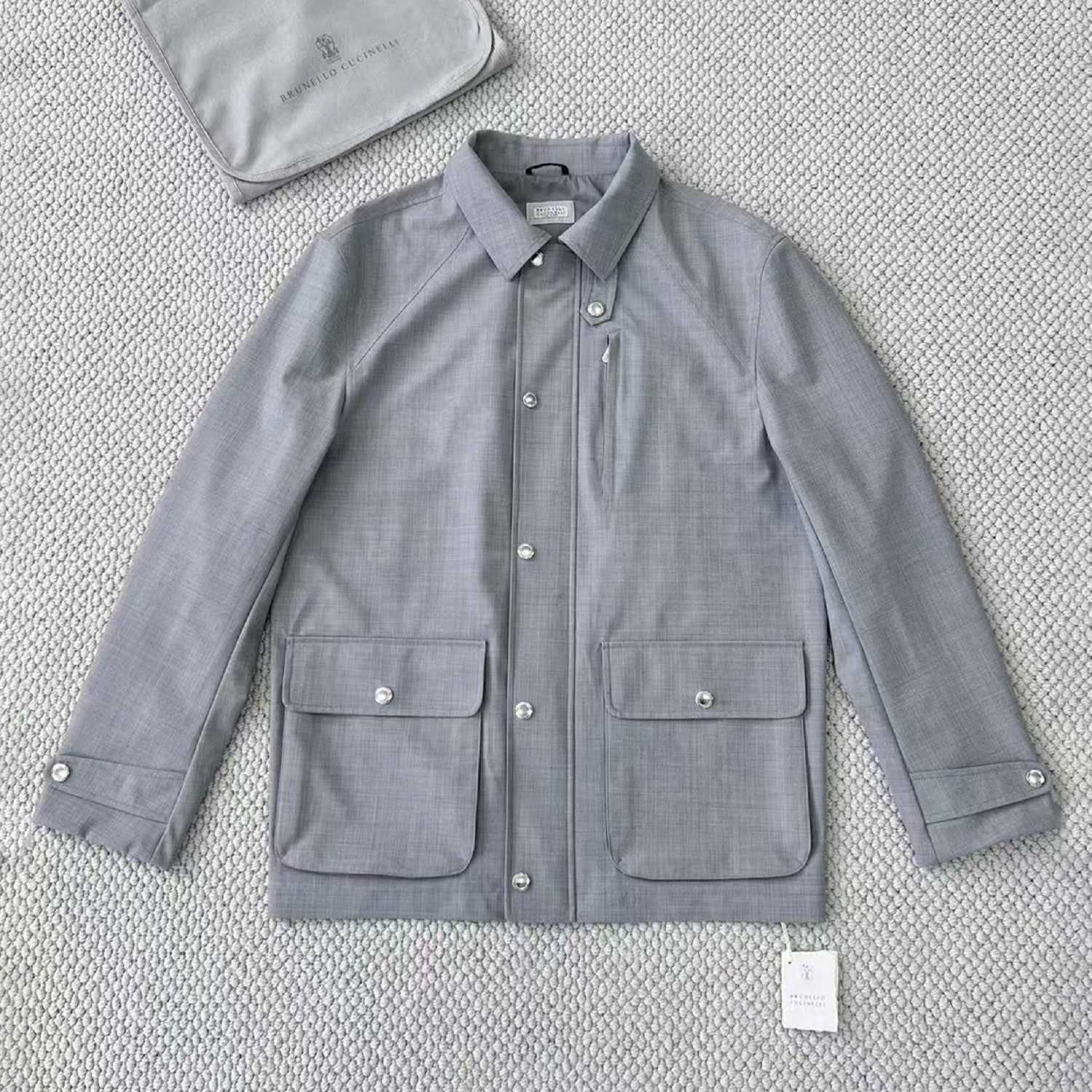 Brunello Cucinelli Men's Spring And Summer Fashion Shoulder Insert Sleeve Military Jacket Light And Comfortable Temperament Jacket Coat Ngvp #9961