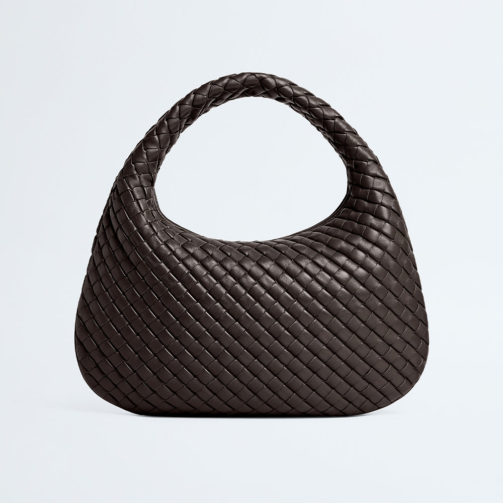 Bottega Veneta Large Maxi Veneta Bag Chocolate Brown Clutch 1.2cm Padded Intrecciato Nappa Lambskin Weave Elegant Fashionable Classic Clutch Handle Height: 18cm 856736V66V02190 #195639