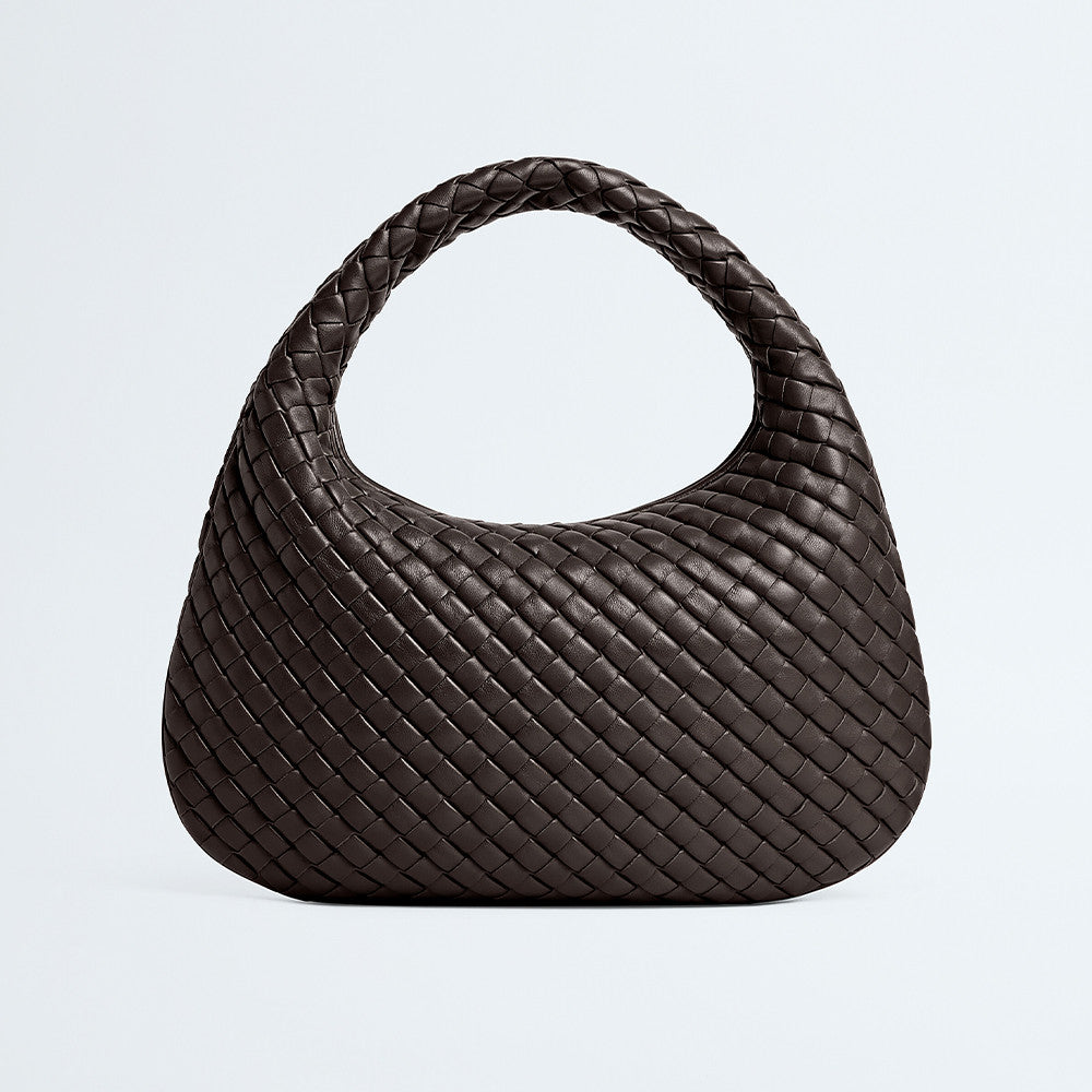 Bottega Veneta Large Maxi Veneta Bag Chocolate Brown Clutch 1.2cm Padded Intrecciato Nappa Lambskin Weave Elegant Fashionable Classic Clutch Handle Height: 18cm 856736V66V02190 #195639