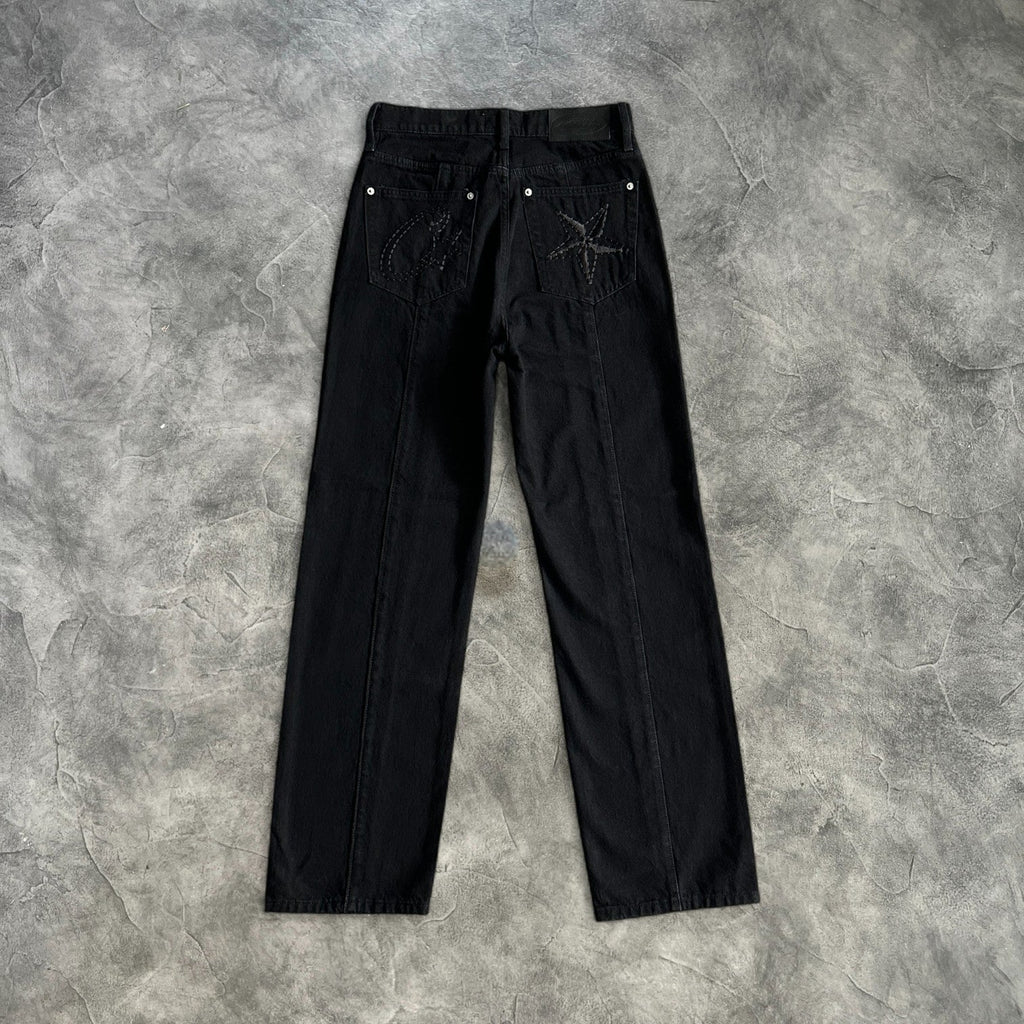 Corteiz Denim Jeans Triple Black