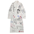 Raf Simons Men's Spring And Autumn Hand-painted Graffiti Long Trench Coat Jacket High Street Trend Hip-hop Personality Trench Coat Ngvp #1659