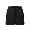 Louis Vuitton LV BLASON Men's Gradient Embroidered Logo Print Solid Color Drawstring Beach Shorts #77563