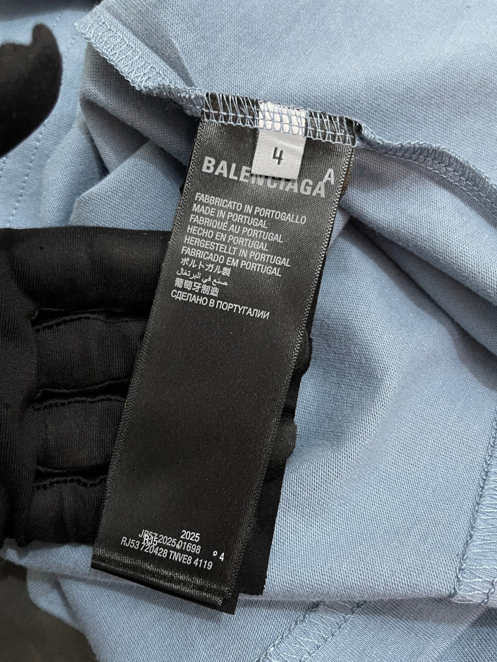 Balenciaga Tracksuit Logo Men's Summer Plain Knit Silhouette Crew Neck Short Sleeve T-Shirt #76524