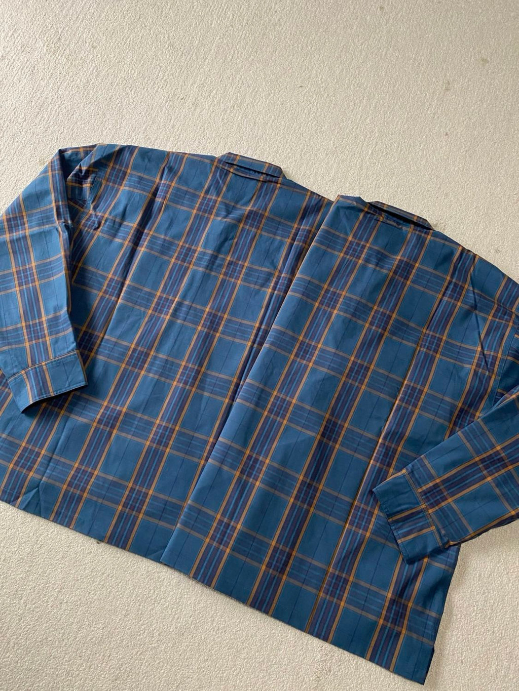 Balenciaga Men's Checkered Cotton Long-Sleeve Spring/Fall Solid-Color Collared Loose-Fit Zipper Shirt Ngvp #2723