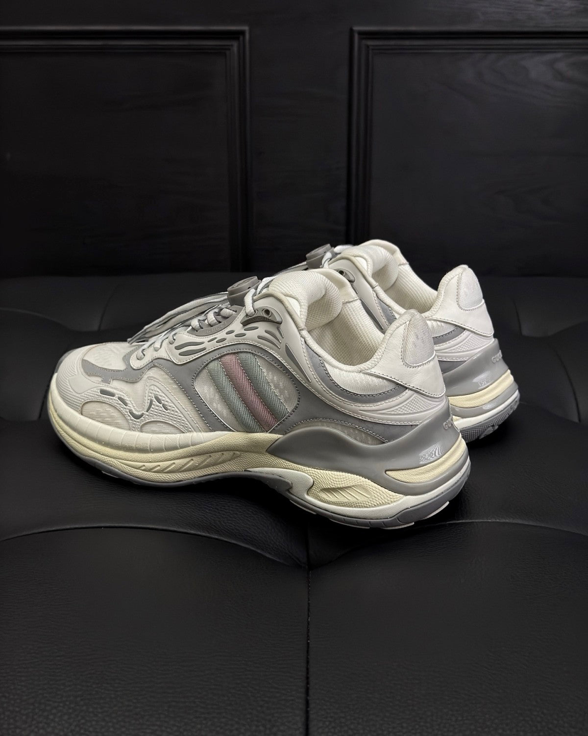 Gucci 2.0 Men's and Women's Mesh Leather Round Toe Drawstring Low Top Sneakers Shoes #77124
