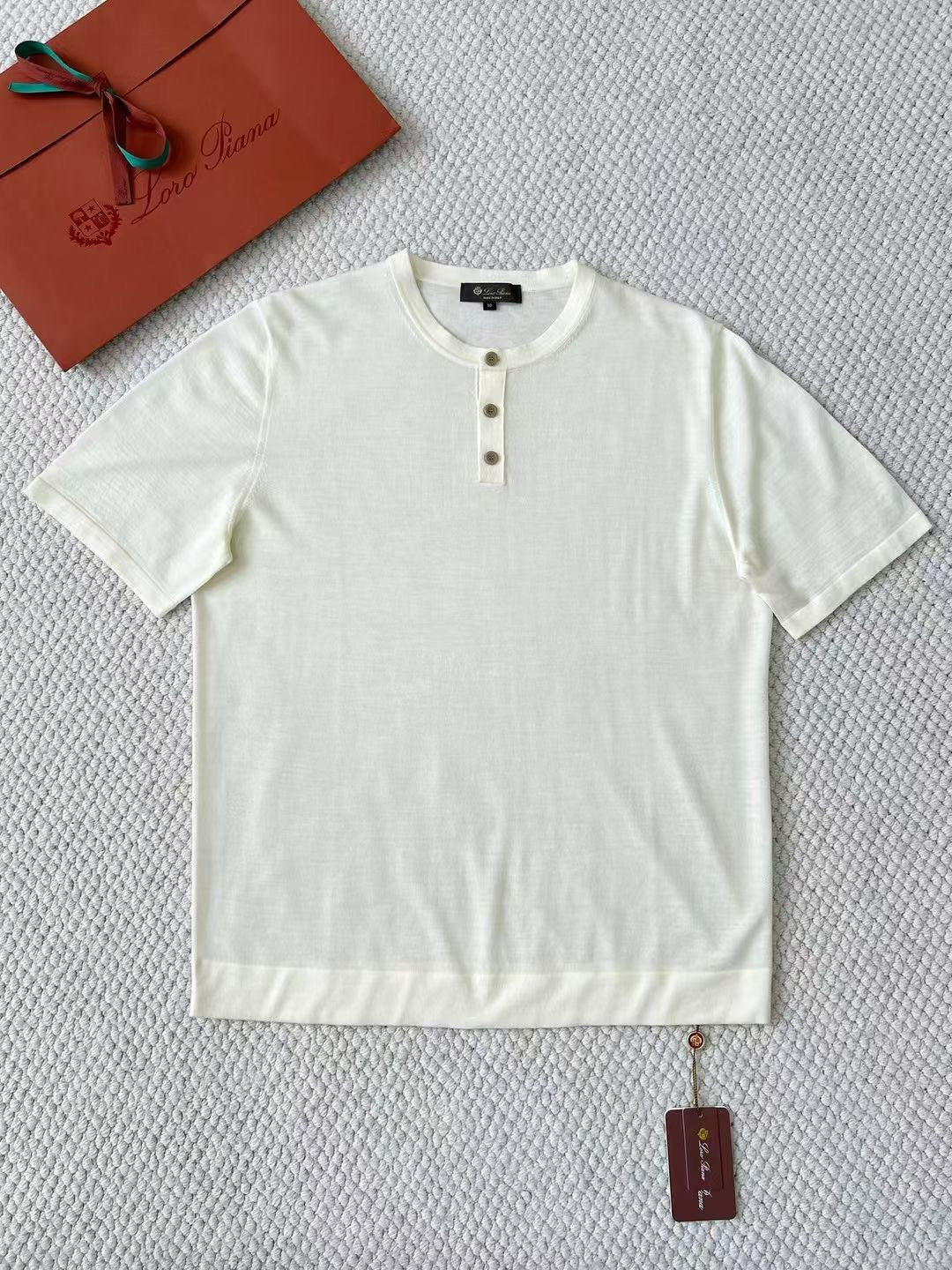 Loro Piana Top-quality Version Men's T-Shirt Cotton#375406