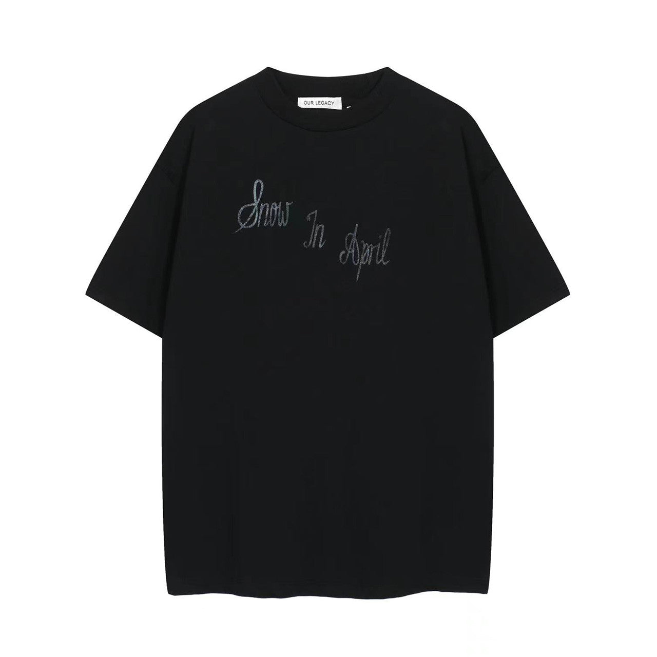 Our Legacy Men's and Women's Letter Print Summer Crew Neck Short Sleeve Knit Loose-Fit T-shirt Ngvp #2363